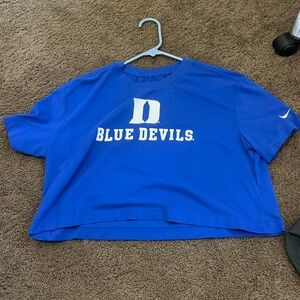 nike blue devils crop top